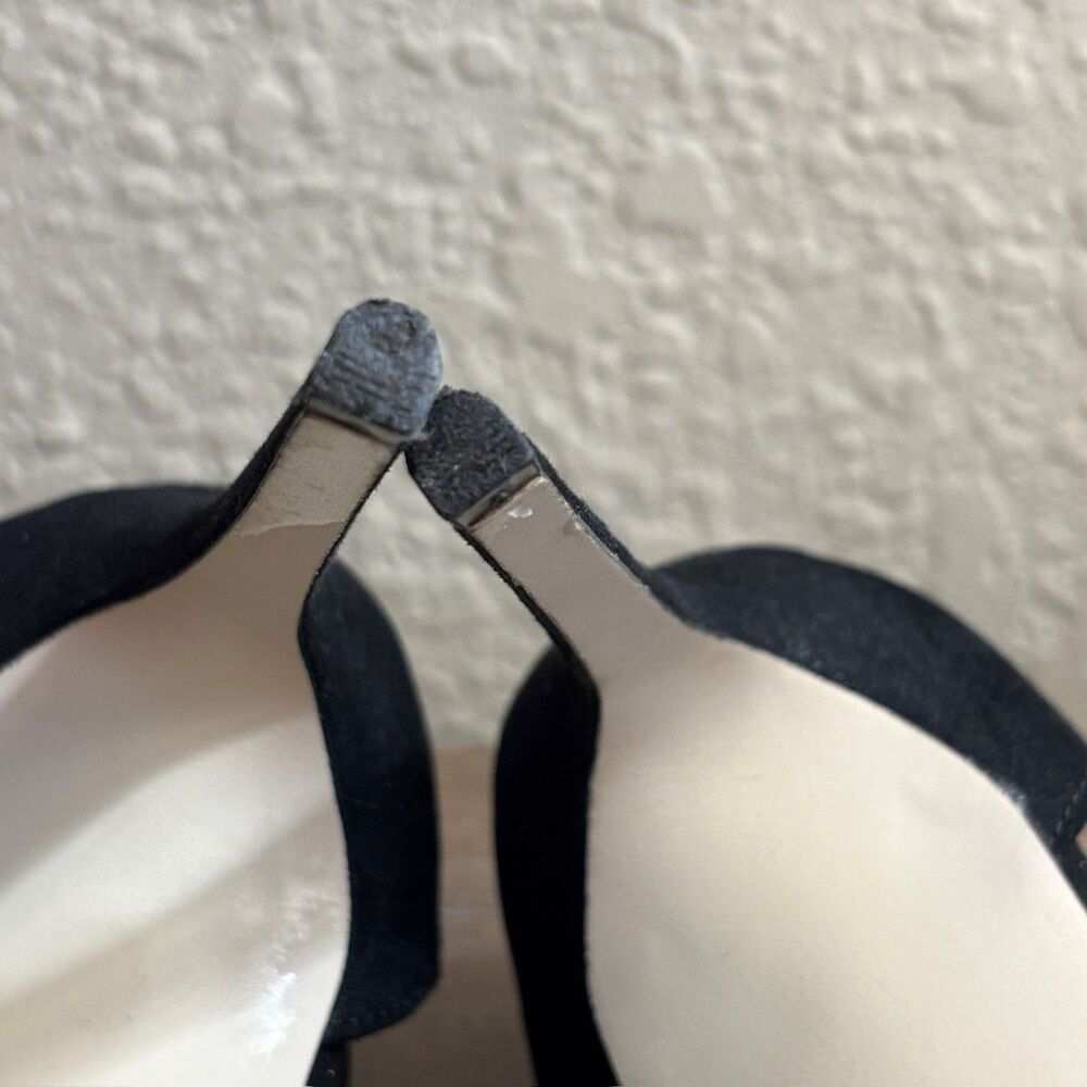 Jessica Simpson Dalechi Black Clear Strap Stiletto Heels Sandals Size 10M - Picture 8 of 10